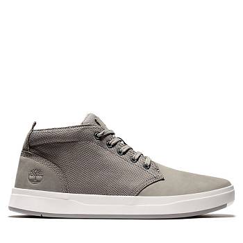 Timberland Férfi Davis Square Mixed-Media Chukka Bakancs Szürke